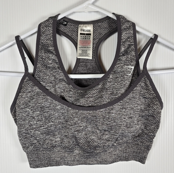 Gymshark Other - Gymshark Women's Vital Rise Smokey Gray Sports Seamless Bra Gray Marl Size Small